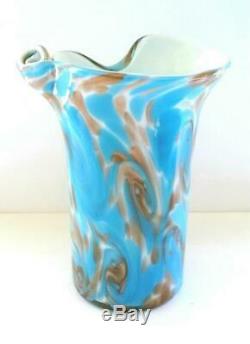 Vintage 50's Fratelli Toso Van Gogh Starry Night Murano Art Glass Vase Published