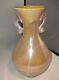 Vintage 9 Inch Art Glass Vase Orange And Pink Iridescent Lusterware