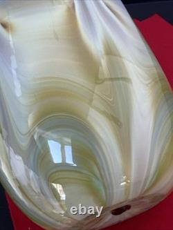 Vintage Art Blown Glass Vase Tumbler Signed Frederick Warren 76