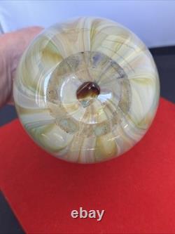 Vintage Art Blown Glass Vase Tumbler Signed Frederick Warren 76