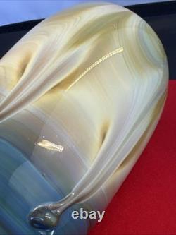 Vintage Art Blown Glass Vase Tumbler Signed Frederick Warren 76