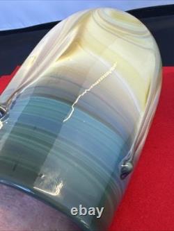 Vintage Art Blown Glass Vase Tumbler Signed Frederick Warren 76