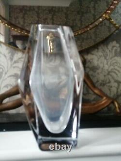 Vintage Art Deco Daum Crystal Heavy (4kg). Glass Vase. Signed