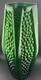 Vintage Art Deco Emerald Green Glass Geometric Pebble Panelled Body Vase