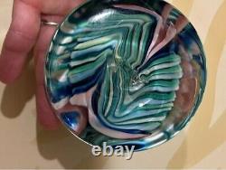 Vintage Art Glass Paper Weight Signed