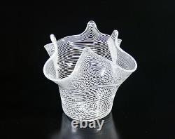 Vintage Art Glass Small Blown Murano Glass Handkerchief Model Vase