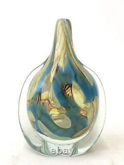 Vintage Art Glass Style'Lollipop' Vase Signed by Mdina