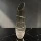 Vintage Art Glass Teardrop Bud Vase Attributed To Steuben Style Slanted Rim 25cm