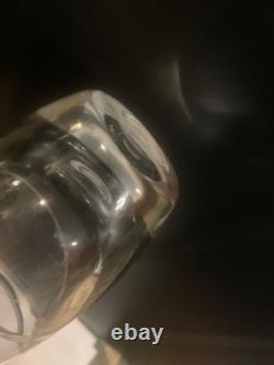 Vintage Art Glass Teardrop Bud Vase Attributed to Steuben Style Slanted Rim 25cm