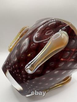 Vintage Art Studio Glass Signed Glass. Chip Scarborough Z Fusion Glass Vase