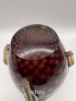 Vintage Art Studio Glass Signed Glass. Chip Scarborough Z Fusion Glass Vase