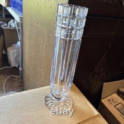 Vintage Baccarat French Crystal Vase Characterized by Vertical Cuts