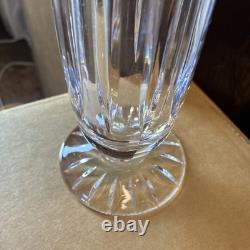 Vintage Baccarat French Crystal Vase Characterized by Vertical Cuts