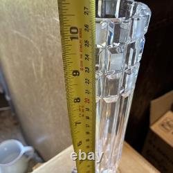 Vintage Baccarat French Crystal Vase Characterized by Vertical Cuts