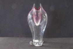 Vintage Beranek Skrdlovice Controlled Bubble Art Glass Vase