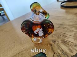 Vintage Bohemian Mstisov Art Glass Vase Niagara Range Designed By Karel Zemek