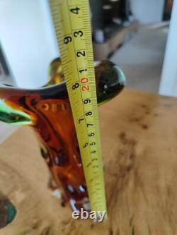 Vintage Bohemian Mstisov Art Glass Vase Niagara Range Designed By Karel Zemek