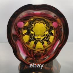 Vintage Czech Chribska Pink Art Glass Vase by Josef Hospodka c1970 7 Bohemian