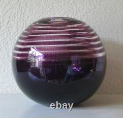 Vintage Czech Skrdlovice Jan Beranek Art Glass Vase