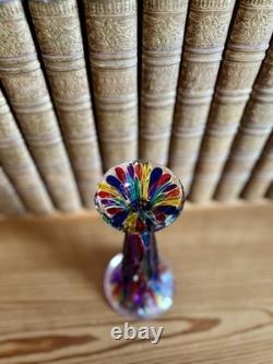 Vintage Due Zeta Venezia Rainbow Vase 7.75 Inches Tall