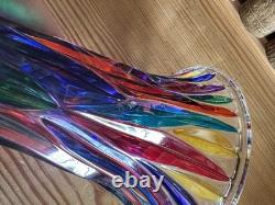Vintage Due Zeta Venezia Rainbow Vase 7.75 Inches Tall