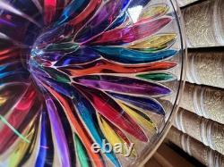 Vintage Due Zeta Venezia Rainbow Vase 7.75 Inches Tall