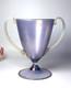Vintage Early 20thc Salviati Murano Lavender Iridescent & Gold Glass Trophy Vase