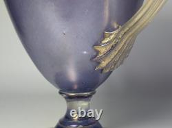Vintage Early 20thC Salviati Murano Lavender Iridescent & Gold Glass Trophy Vase