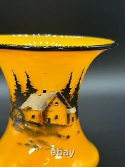 Vintage Farm House Art Glass Vase