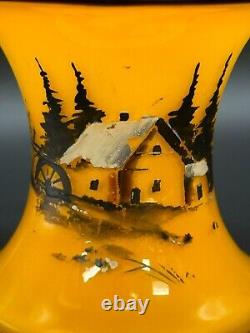 Vintage Farm House Art Glass Vase