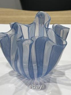 Vintage Fazzoletto de Murano blue Signe original quality value around £400