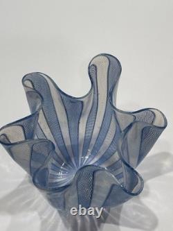Vintage Fazzoletto de Murano blue Signe original quality value around £400