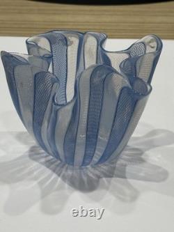Vintage Fazzoletto de Murano blue Signe original quality value around £400