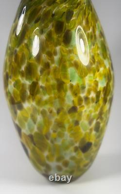 Vintage Flower Vase English Art Glass Decorative, Ovoid, Mid Century 1960