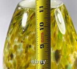 Vintage Flower Vase English Art Glass Decorative, Ovoid, Mid Century 1960