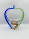 Vintage Frantisek Zemek Mstisov Rhapsody Basket. Art Glass Vase