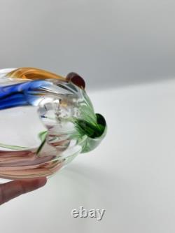 Vintage Frantisek Zemek Mstisov Rhapsody Basket. Art Glass Vase