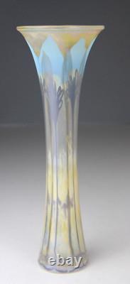 Vintage German Vera Walther Art Glass Vase 12 1/4 Signed