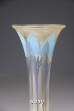 Vintage German Vera Walther Art Glass Vase 12 1/4 Signed