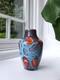 Vintage Handblown Vase Double Contrast Unique Not Signed