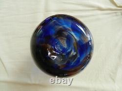 Vintage Hartley Wood vase with multi-coloured swirls Stamped H1892-1992W