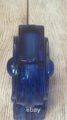 Vintage Helena Tynell Riihimaen Lasi Blue Aitanlukko / Padlock Glass Vase #1653