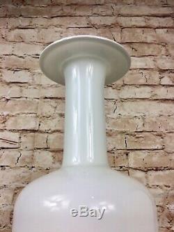 Vintage Homegaard Gulvase Opal White Art Glass Gul Vase Galvvase Otto Brauer