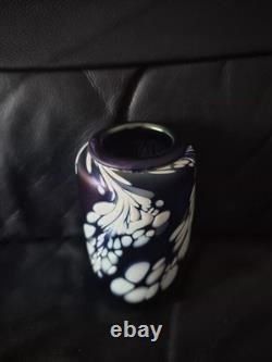Vintage Iridescent Studio Art Glass Vase