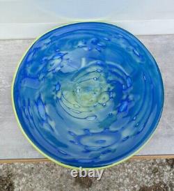 Vintage Kosta Boda Martti Rytkonen Oceanica Footed Centerpiece Plate Art Glass