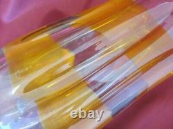 Vintage Large Heavy Italian Murano Crystal Glass Vase