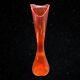 Vintage Lefton Japan Art Glass Orange Tall Swung Vase Tangerine 15t 3.5w