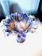 Vintage Luxurious Murano Art Glass Multi Colour With Prevailing Gently Blue Vase