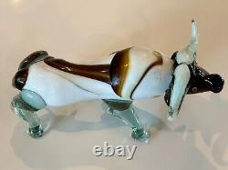 Vintage MCM Italian Murano Art Glass Decorative Bull Figurine Sculpture