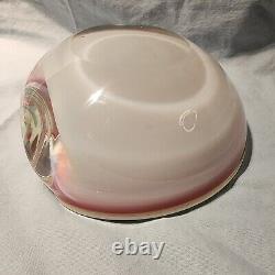 Vintage MURANO MID CENTURY Opalescent Pink Art Glass Sculpture Ashtray